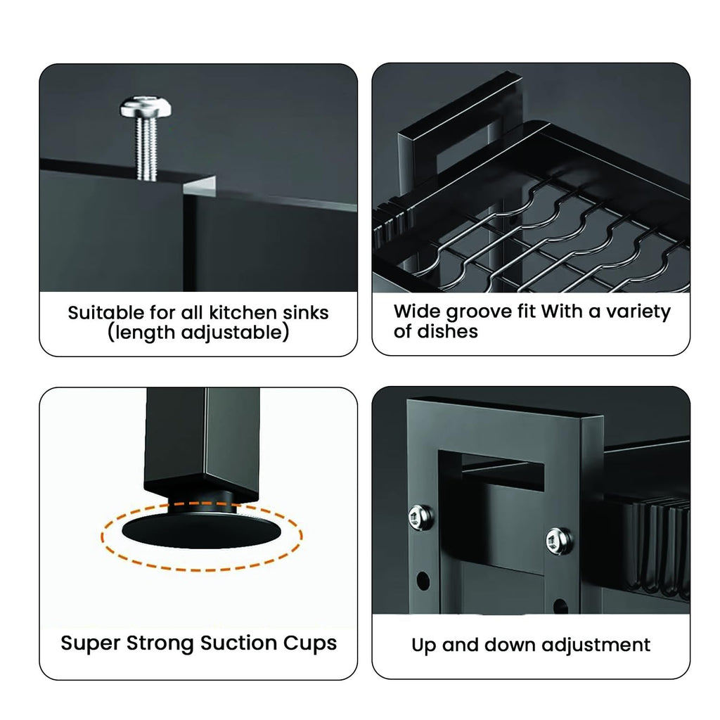 رف تجفيف ذو فاصل مزدوج