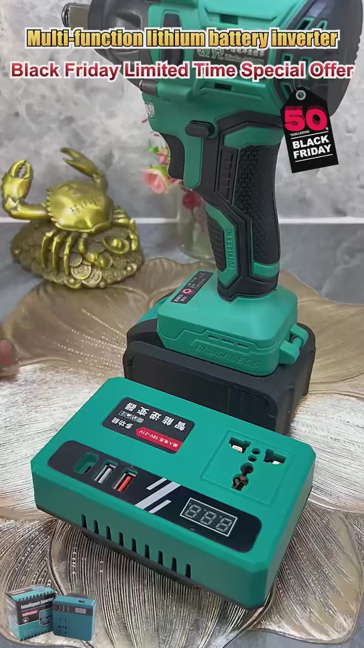 VoltMate Pro محمول مع بطارية ليثيوم 21 فولت إلى 220 فولت تيار متردد